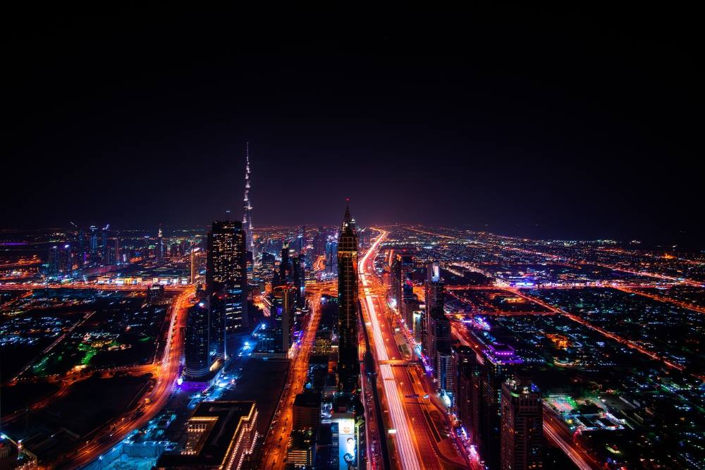 Smart city skyline representing connected urban infrastructure